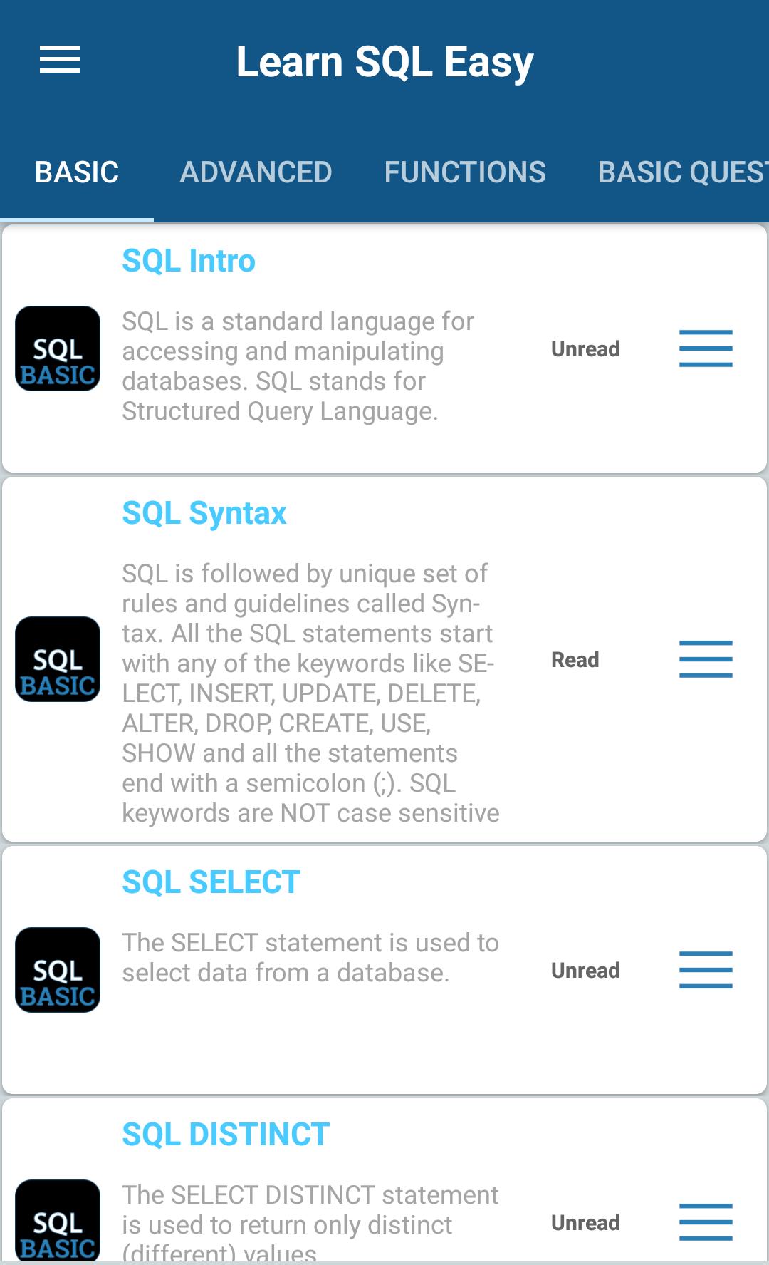 Sql distinct deutsch