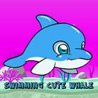 Cute Whale Swimming icône