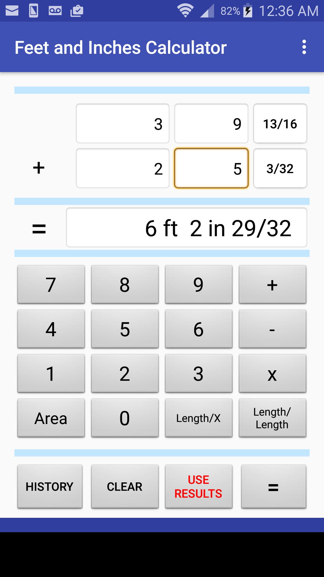 Feet and Inches Calculator APK pour Android Télécharger