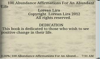 100 Abundance Affirmations poster