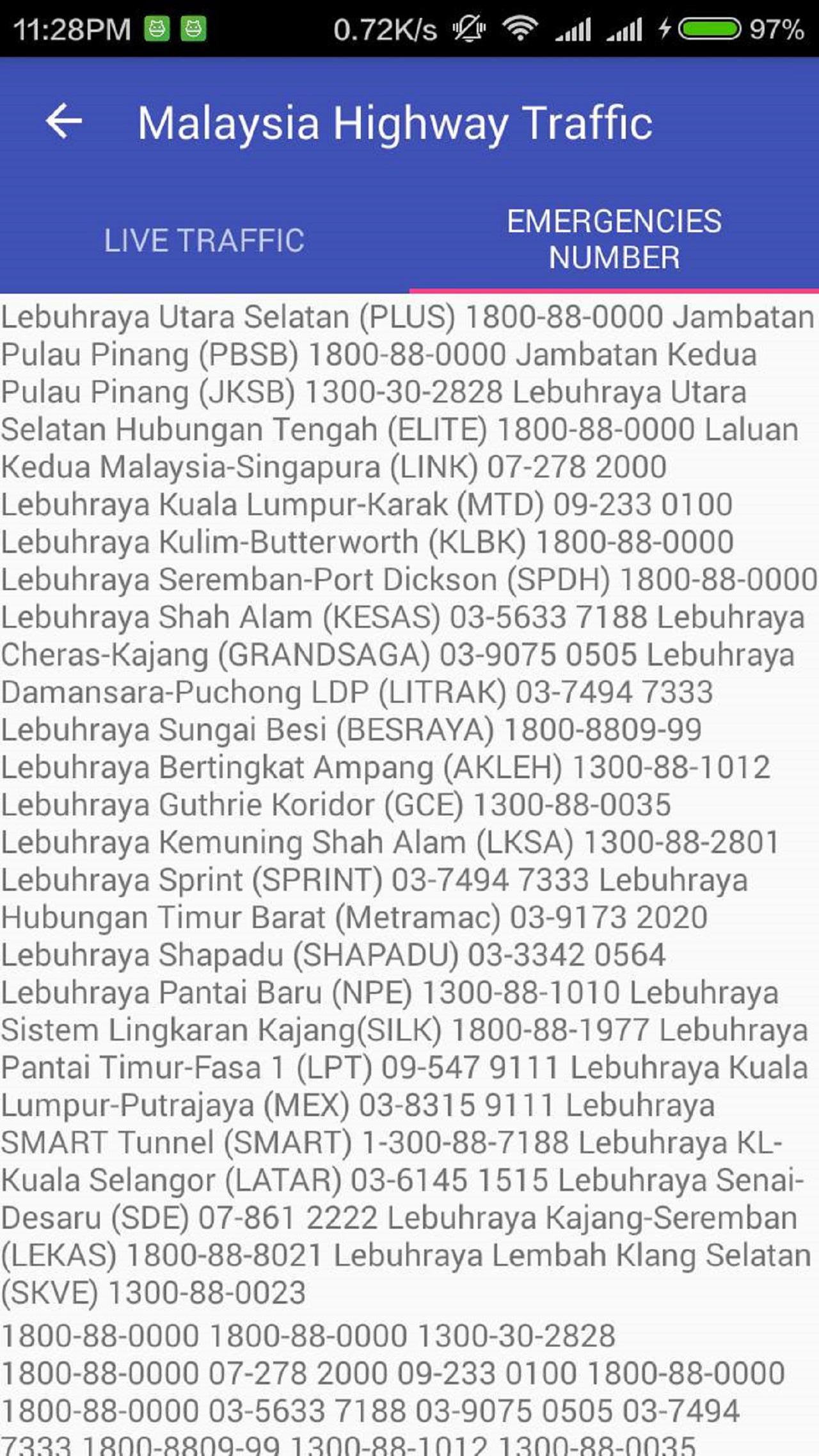 Malaysia Highway Traffic APK للاندرويد تنزيل