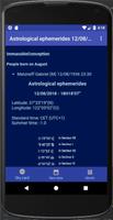 Astrological ephemeris تصوير الشاشة 1