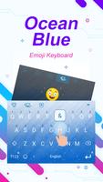 Ocean Blue Theme&Emoji Keyboard captura de pantalla 2