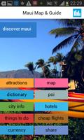 Maui-Hawaï Guide de Carte Affiche
