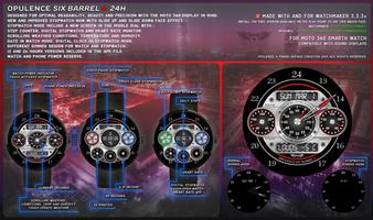 Opulence Six Barrel Watch Face imagem de tela 1