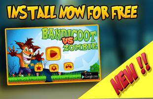 Bandicoot Adventure Vs Zombie โปสเตอร์