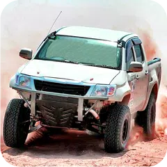 道路砂漠サファリオフ4x4の