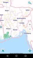 Map of Bangladesh offline poster