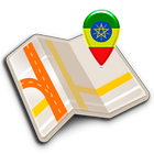 Karte von Äthiopien offline Zeichen