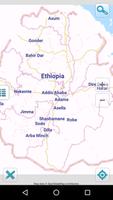 Map of Ethiopia offline पोस्टर
