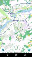 Map of Ottawa offline plakat