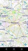 Map of Manchester offline plakat
