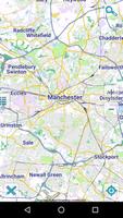 Map of Manchester offline Plakat