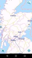 Map of Scotland offline ポスター