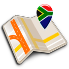 Carte de Afrique du Sud icône