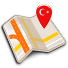 Karte von Türkei offline Zeichen