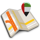 Map of UAE offline icon