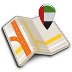 Карта ОАЭ офлайн иконка