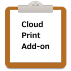 Simple Notepad Cloud Print Add ikona