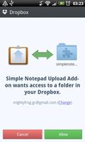 Simple Notepad Upload Addon Affiche