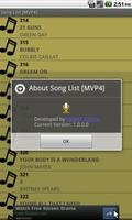 Song List [MVP4] اسکرین شاٹ 2