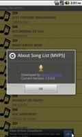 Song List [MVP5] capture d'écran 2