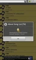 Song List [T4] imagem de tela 2