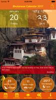 Bhutanese Calendar Affiche