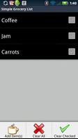 Simple Grocery List screenshot 1