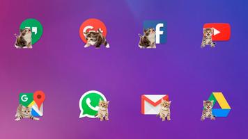 Cats in your phone Theme পোস্টার