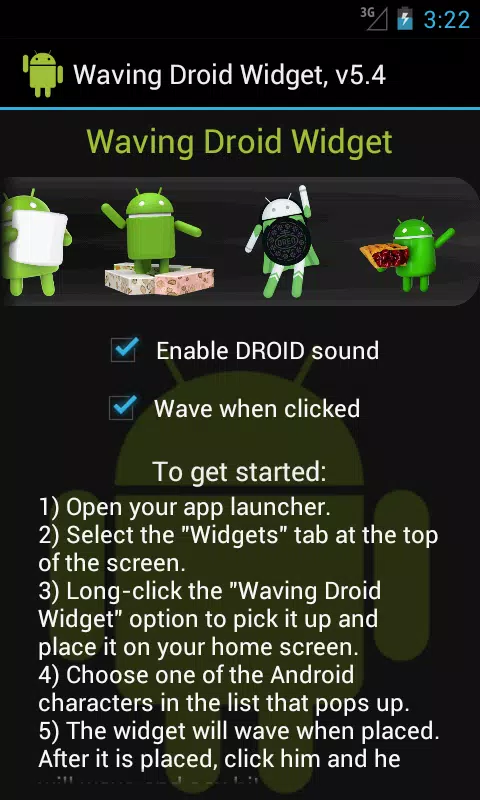 Waving Droid Widget APK