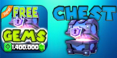 Gems Chest For Clash Royale :Ultimate Cheats prank Affiche
