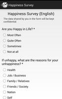 Happiness Survey اسکرین شاٹ 1