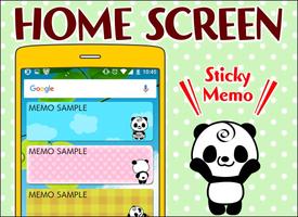 Memo Pad Panda (sticky) note poster