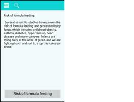 Risk of formula feeding 1 ポスター