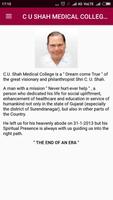 C U SHAH MEDICAL COLLEGE & HOS Plakat