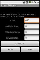 3 PHASE POWER CALCULATOR Affiche