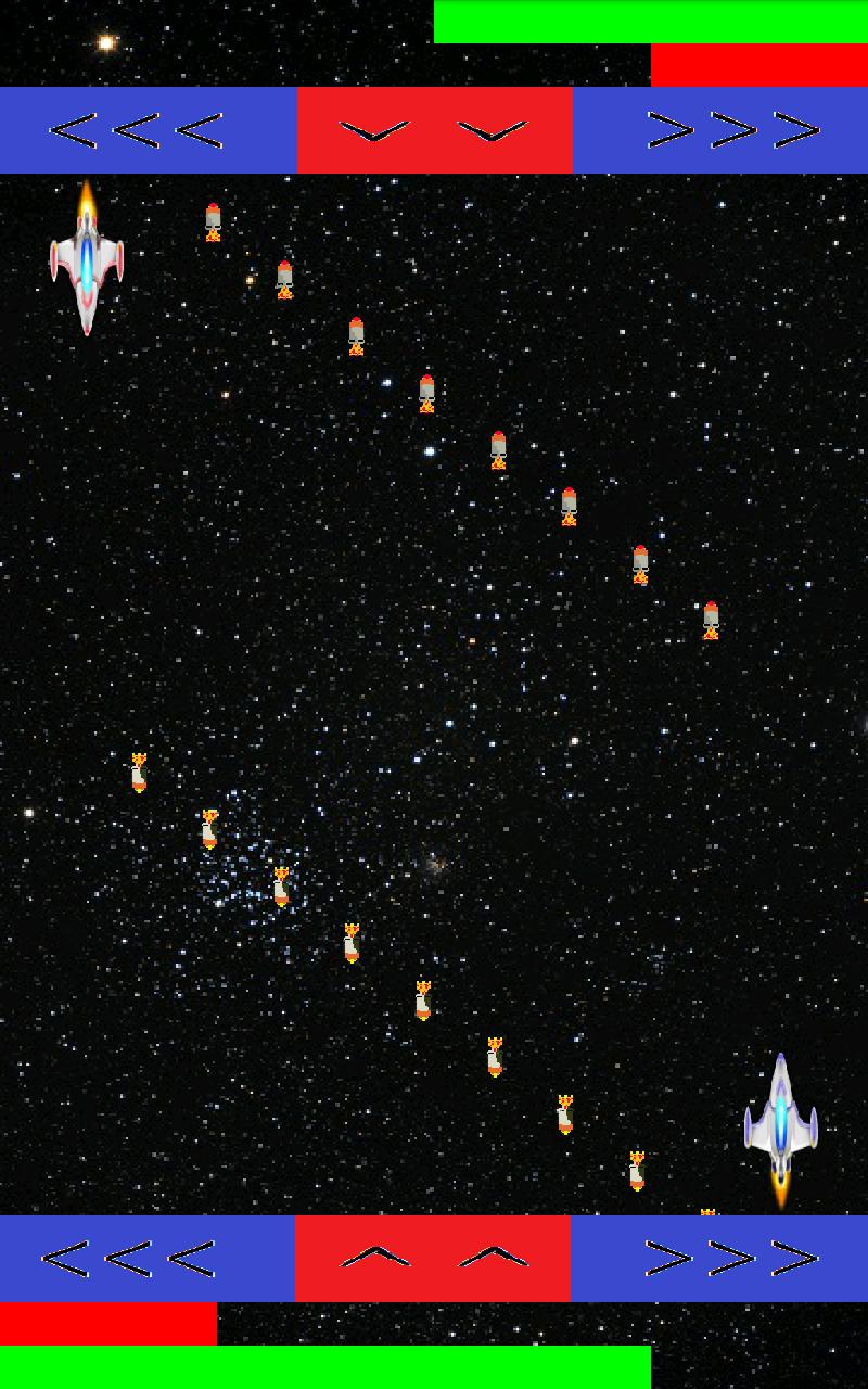 Astro duel 2. Spaceship Duel game. 1st Player Space.