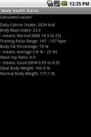Body Health Status capture d'écran 1