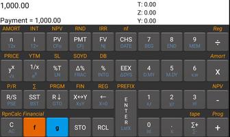 RpnCalc Financial Calculator постер