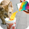 Cat Drink Juice on Phone Joke cocktail water APK