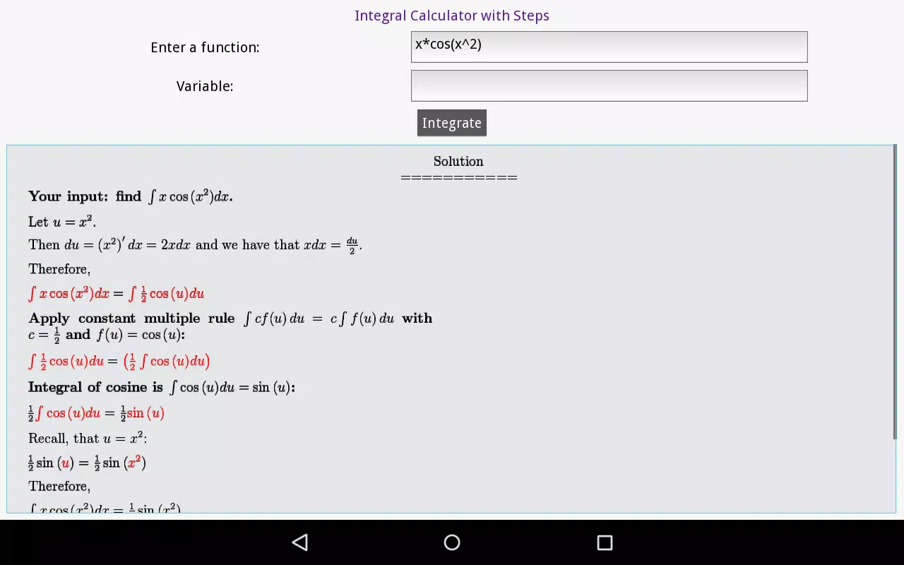 Integral Calculator with Steps APK for Android Download