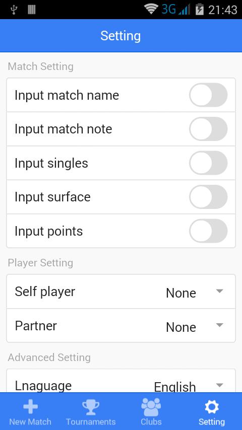 Input matches