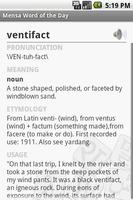 Mensa Word of the Day Widget capture d'écran 1