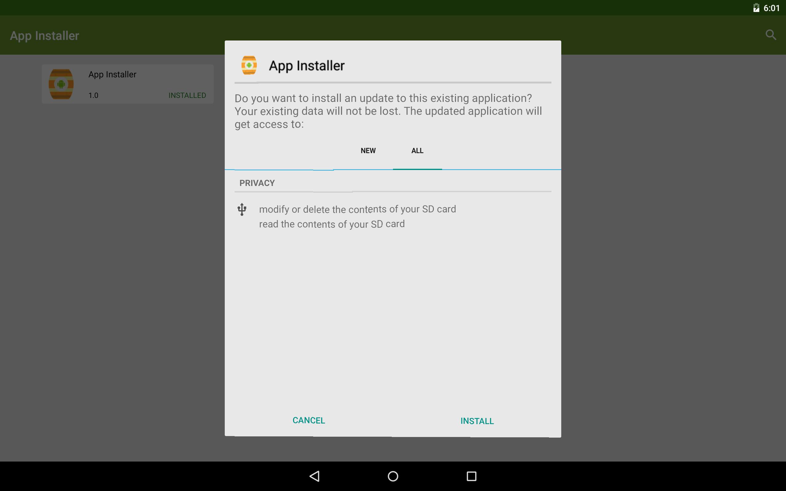 Android install app