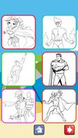 Super Hero Coloring for Kids Affiche