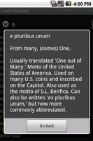 Latin Phrasebook capture d'écran 1