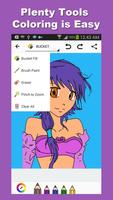 Anime Girls Coloring Game capture d'écran 2
