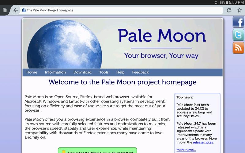 Pale Moon web browser APK for Android Download