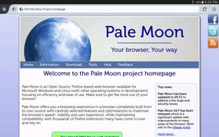 Pale Moon web browser پوسٹر